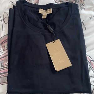 BURBERRY BLACK THREE-QUARTER LENGTH SLEEVE TOP